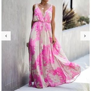 Vici Showcase Tie Dye Slit Maxi Dress, Size S, NWT.
